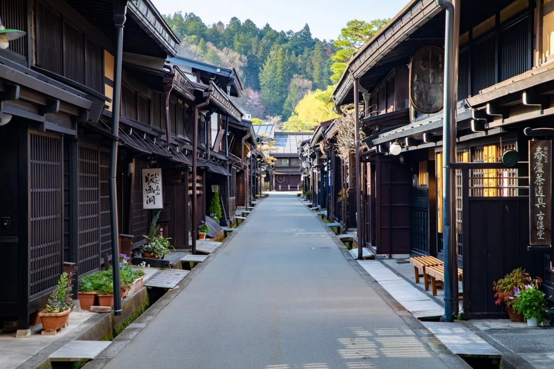 高山市の古い町並みの様子