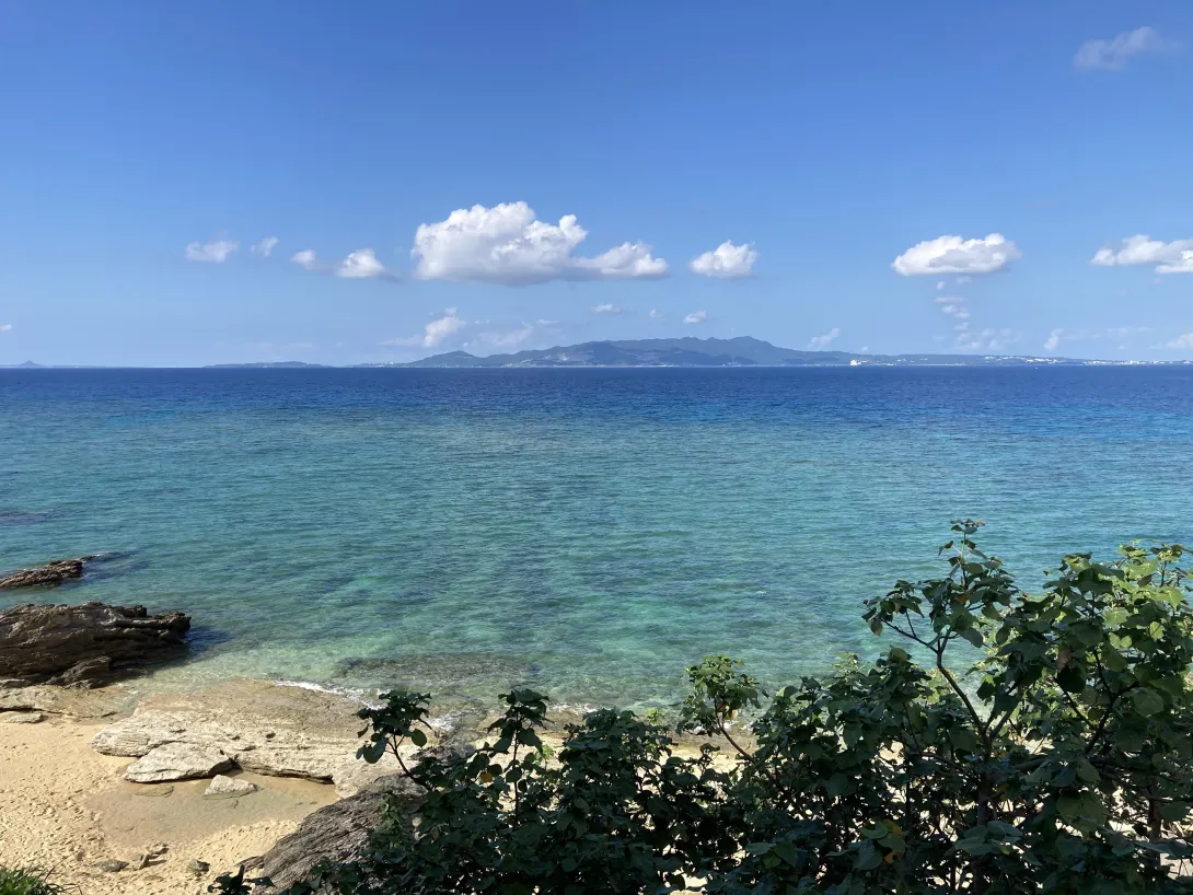 恩納村の海の様子