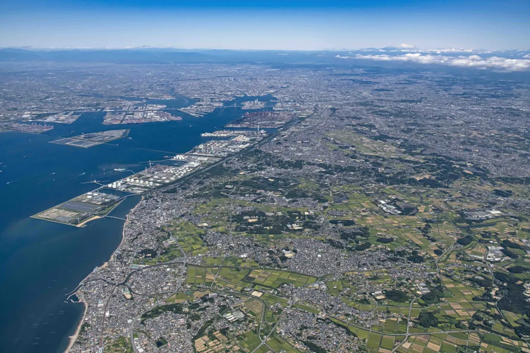 知多市の空撮写真