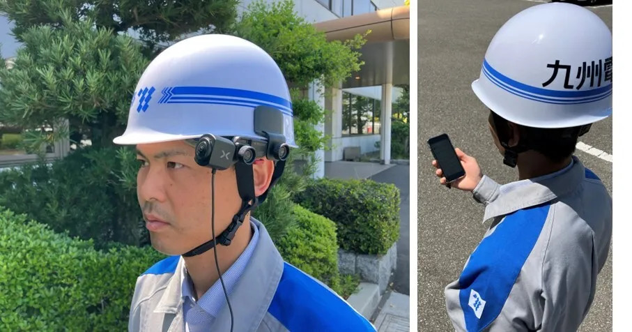 ウェアラブルカメラとスマホによる作業支援アプリの様子