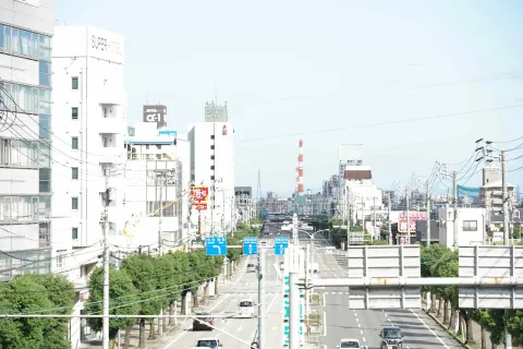 愛媛県新居浜市市内の様子